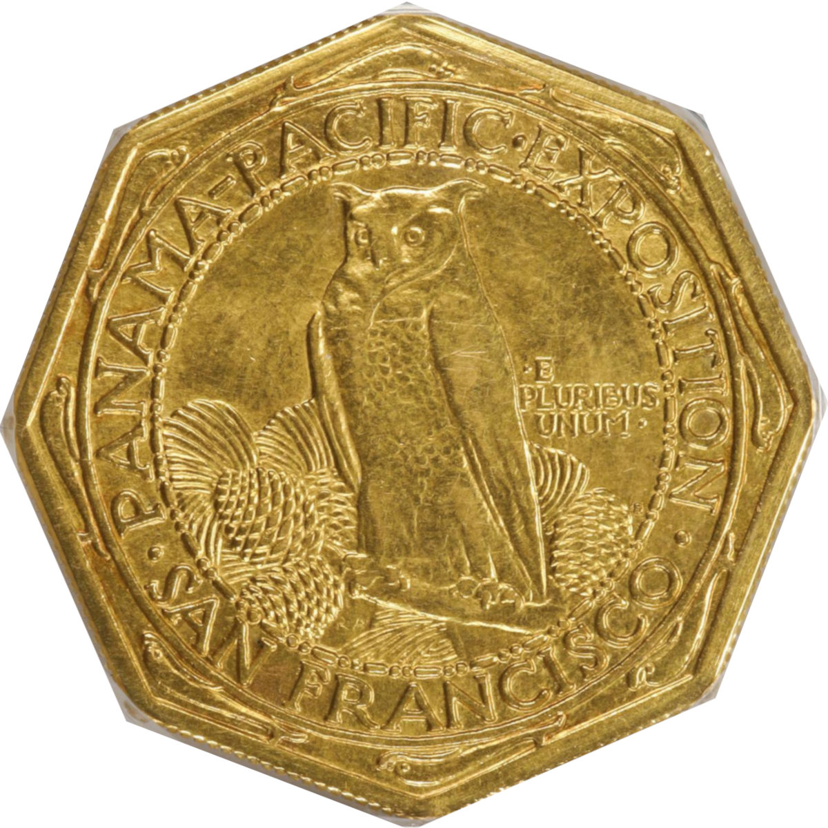1915-S-$50-Panama-Pacific-Expo-Gold-Commemorative,-Octagonal